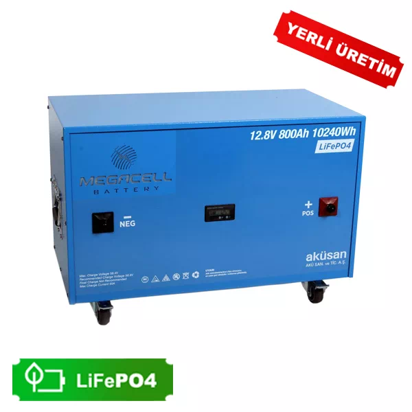 Gezgin Solar | Megacell Lityum Demir Fosfat Akü 12.8 V 800 Ah LiFePO4