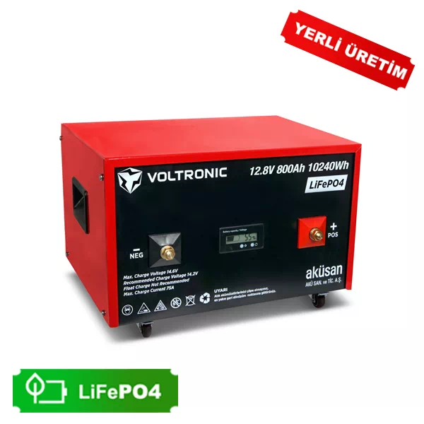 Gezgin Solar | Voltronic Lityum Demir Fosfat Akü 12.8 V 800 Ah LiFePO4