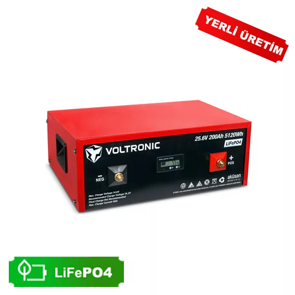 Gezgin Solar | Voltronic Lityum Demir Fosfat Akü 25.6 V 200 Ah LiFePO4