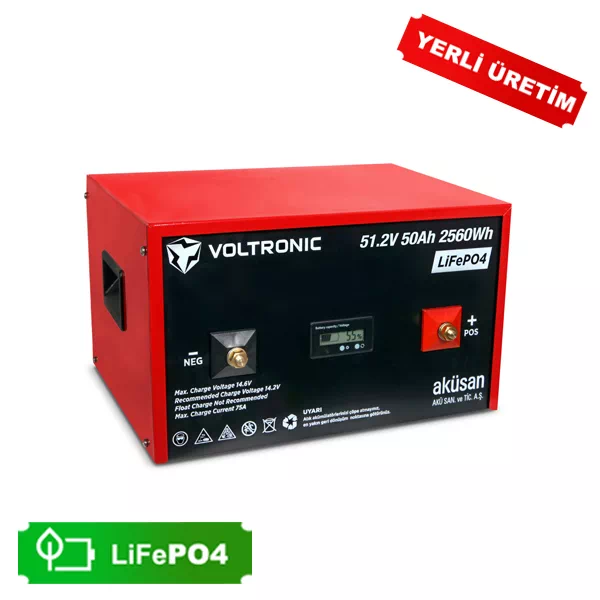 Gezgin Solar | Voltronic Lityum Demir Fosfat Akü 51.2 V 50 Ah LiFePO4